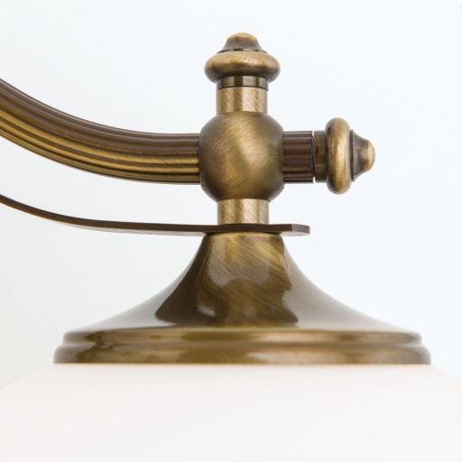 Empire klasszikus fali lámpa patina, opál búra, 2xE27