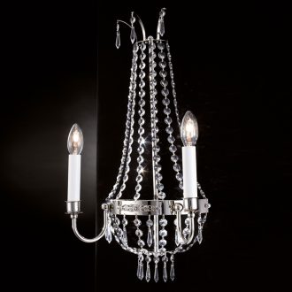 Empire Crystal kristály fali lámpa, ezüst, 0 cm, 2xE14