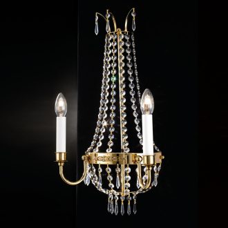 Empire Crystal kristály fali lámpa, arany, 60 cm, 2xE14