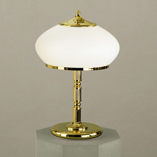 Empire klasszikus asztali lámpa arany, opál búra, 2xE27