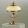 Empire klasszikus asztali lámpa patina, sárga búra, 1xE27