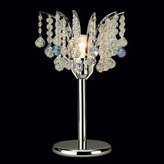 Klassisch kristály asztali lámpa, króm, 28 cm, 1xE27