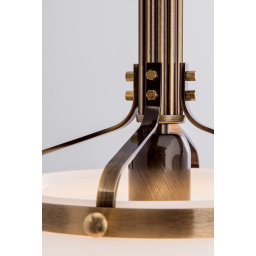 Wiener Nostalgie klasszikus függőlámpa patina, opál búra, 1xE27