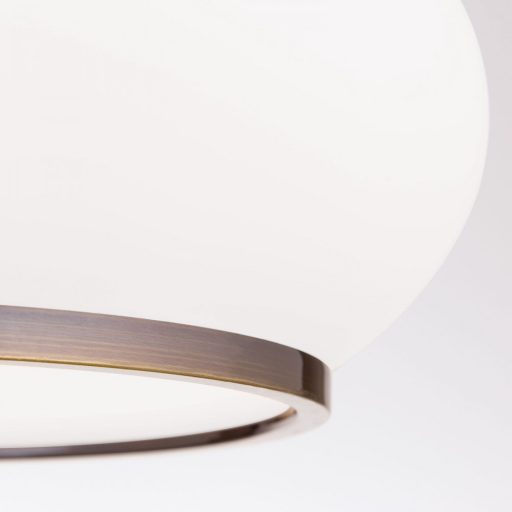 Empire klasszikus függőlámpa patina, opál búra, 1xE27