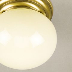   Wiener Nostalgie klasszikus mennyezeti lámpa patina, sárga búra, 1xE27