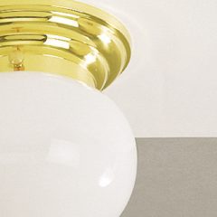  Wiener Nostalgie klasszikus mennyezeti lámpa réz, opál búra, 0xE27