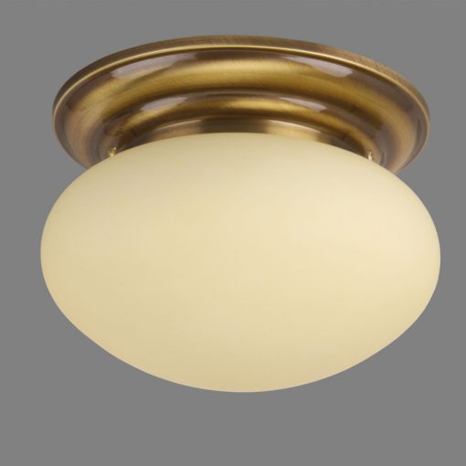 Wiener Nostalgie klasszikus mennyezeti lámpa patina, sárga búra, 2xE27