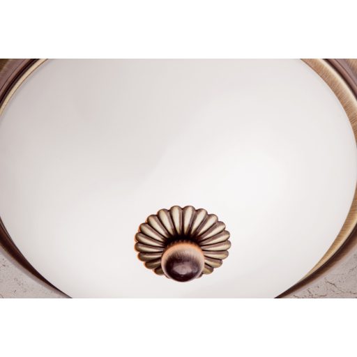 Empire klasszikus mennyezeti lámpa patina, opál búra, 2xE14