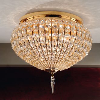 Hirohito kristály mennyezeti lámpa, arany, 50 cm, 5xE27