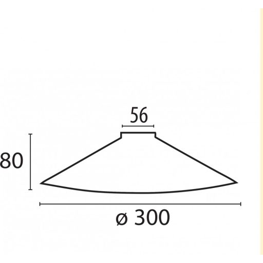 Banklámpa búra, 30 cm, fényes opál